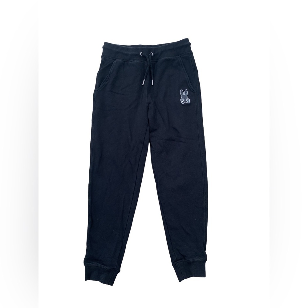 Psycho Bunny Size L, 14-16, Black Joggers Sweatpants